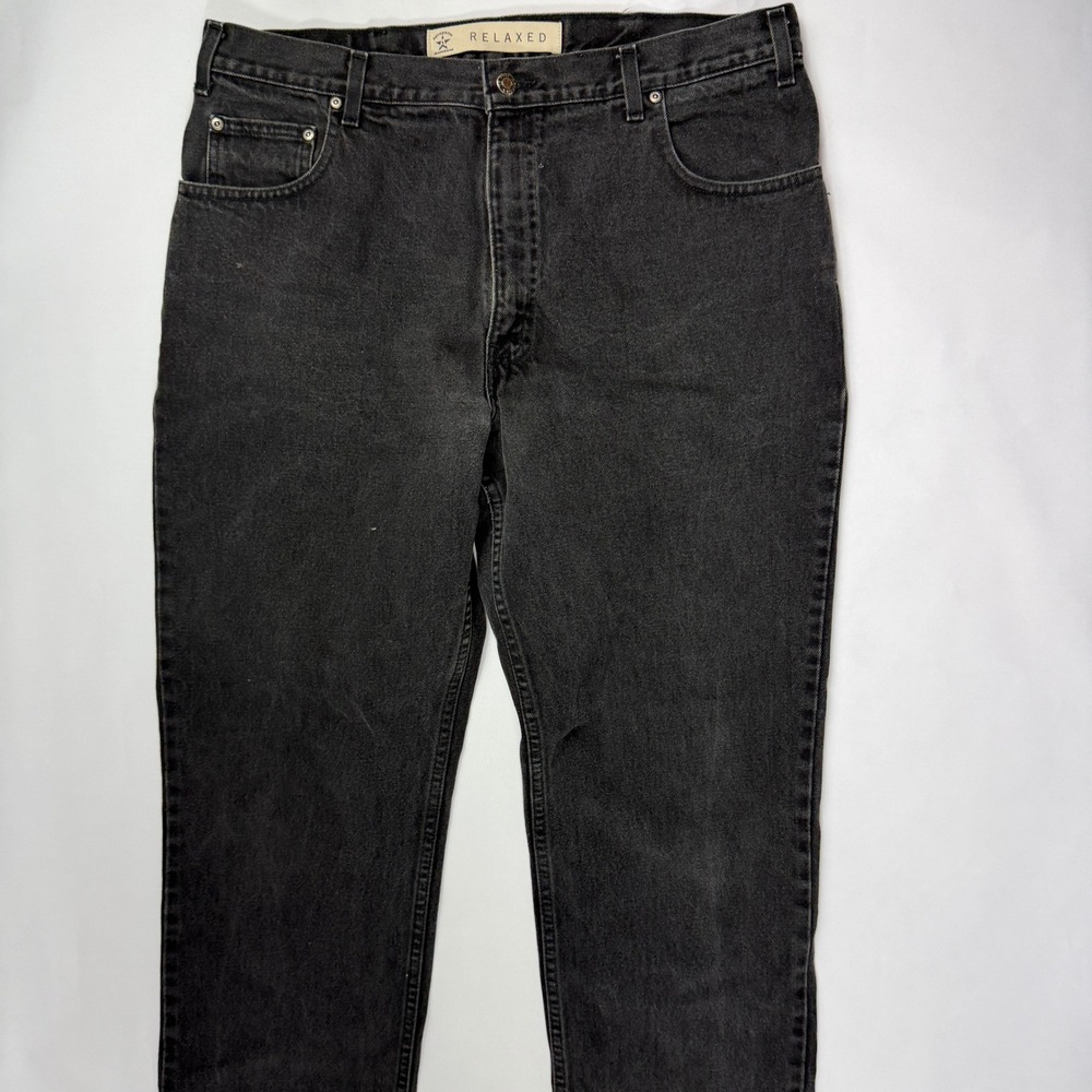 Vintage 2002 Arizona Jean Co Relaxed Black Wash Denim Jeans Mens 38x32 Y2K